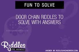 30 door chain riddles with answers to