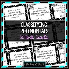 Classifying Polynomials Task Cards Inb Page