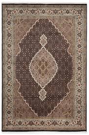 tabriz indian rug black 245 x 166 cm