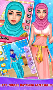 hijab fashion doll makeup salon for