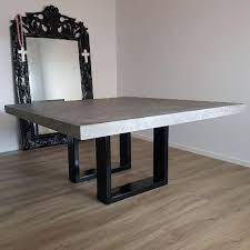 8 Seater Square Concrete Dining Table 1