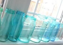 Mason Blue Glass Canning Jar Diy