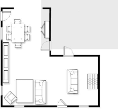l shaped living dining room design