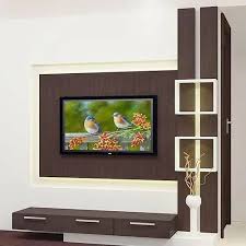 Plywood Wall Mounted Bedroom Tv Unit