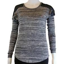 Dynamite Black And Grey With Mesh Shoulders Shirt Size Xs
