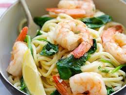 shrimp and spinach spaghetti rasa
