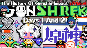 The History Of The Genshin Impact Community on R/Place! (Days 1 and 2) -  YouTube