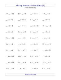 Algebra Worksheets Math Drills