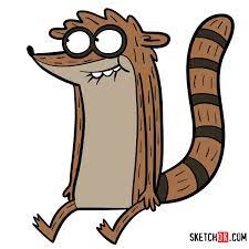 How to draw Rigby | Regular Show - Sketchok easy drawing guides