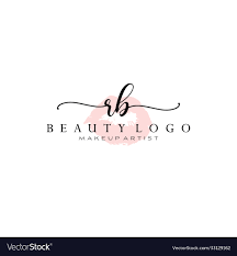 letter rb watercolor lips premade logo