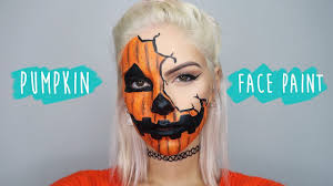 pumpkin face paint tutorial with