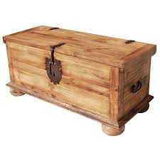 Large Wooden Storage Trunk Rustic