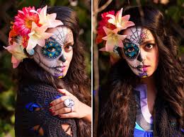 paint a sugar skull on your face