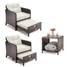 Pamapic 5 Piece Wicker Patio Furniture