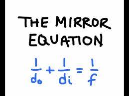 The Mirror Equation Concave Mirrors