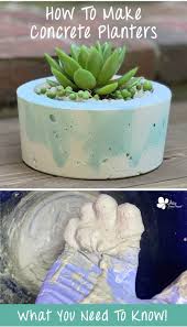 how to make concrete planters the