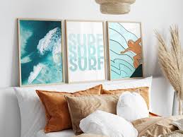 Surf Wall Art Prints Boys Bedroom Art