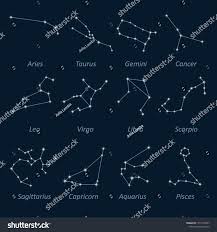 Science Astronomy Star Chart On Deep Blue Background