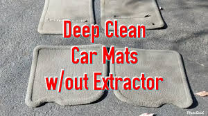 how to deep clean car mats and carpets