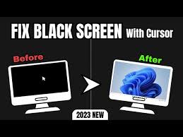 fix black screen with cursor windows 10