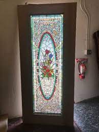 beautiful stained glass estate entry