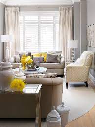 Pretty Yellow Living Room Grey And