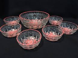 Vintage Glass Bowls Set Of 6 Small And