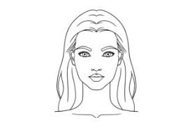 women s face coloring page svg cut file