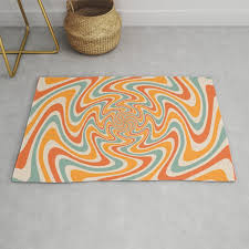 retro swirl 70s rug by trajeado14