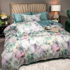 digital printed velvet bedding set