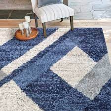 blue rugs geo