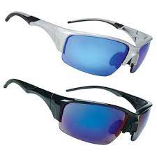 Blue Mirrored Lens Safety Glasses