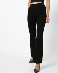 Panelled High Rise Flared Jeans