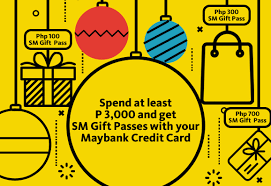 Singaporeans who own a maybank credit card will collect treats points with every purchase that they make. Sm Gift Pass Instant Redemption Program