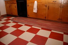 red and white checkerboard floor