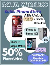 As the iphone 5s, 6 and 6s, either with an unlock code from the network . Aqua Wireless Services Loja De Telefones Celulares Hialeah 70 Fotos Facebook