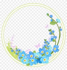 frame vector flower with circle png