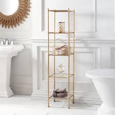 Gold Frame Five Tier Bath Shelf