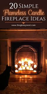 Mantle With Flameless Candles