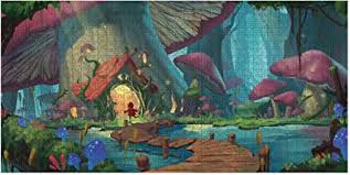 Please, point out the stalks on your world map for me. Amazon Com Mushroom Forest 1000 Pieces Fantasy Premium Jigsaw Puzzles 32 X 16 For Adult Toys Games