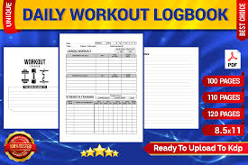 daily workout logbook kdp interior