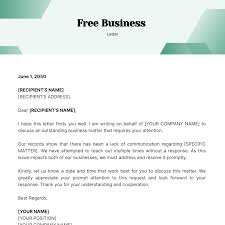 free business letter templates