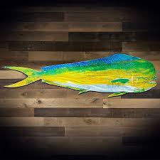 Mahi 55 Fish Rub On Metal Wall Art