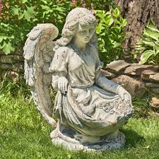 24 Tall Kneeling Angel Child Statue