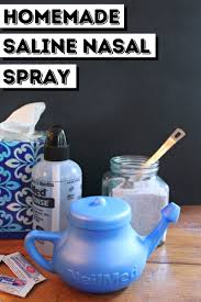 homemade saline nasal spray with