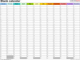Blank Calendars Free Printable Microsoft Word Templates