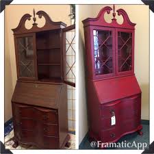 This vintage item use as decoration to make your. 1940 S Secretary Desk One Of My Favorite Pieces We Opened At 10 00 And It Sold In 37 Minutes Paint Furniture Painted Secretary Desks Furniture Makeover
