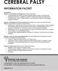 cerebral palsy information packet pdf