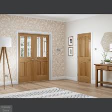 oak malton french door with clear