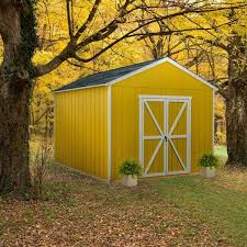 Wood Shed With Autumn Brown Shingles